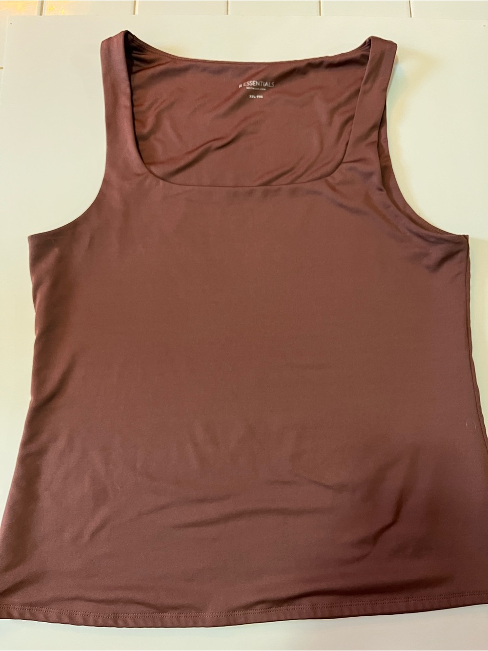Essentials Women's Brown Scoop Neck Tank